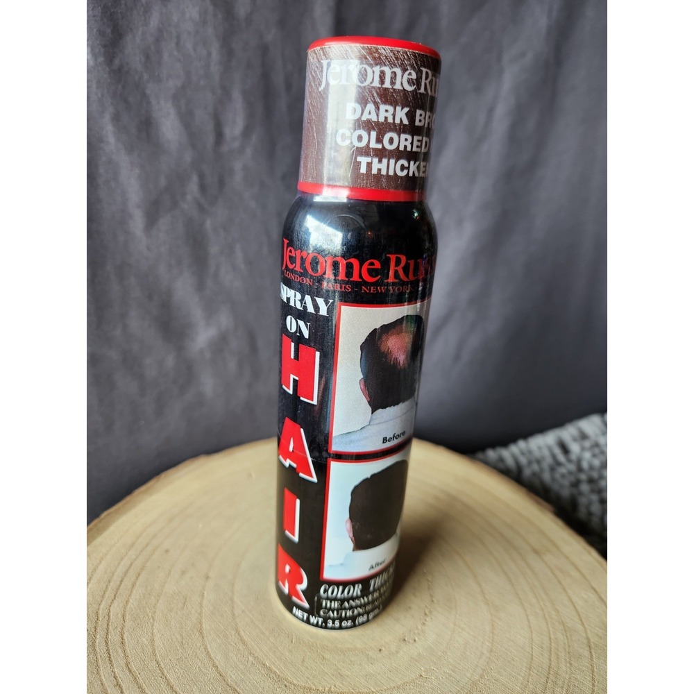 Jerome Russell Spray On Hair Color Thickener 3.5 oz~DARK BROWN~NEW SEALED‎